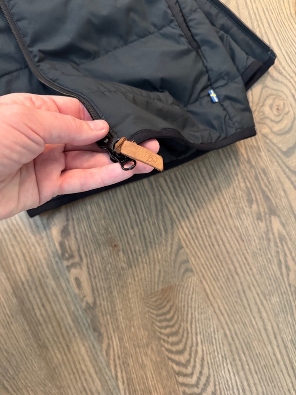 Fjallraven Women's Black Hooded Puffer Jacket - Picture 7 of 7